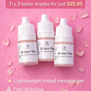 BareTint 3 tester shades enter code FREESHIP at checkout